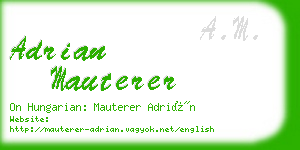 adrian mauterer business card